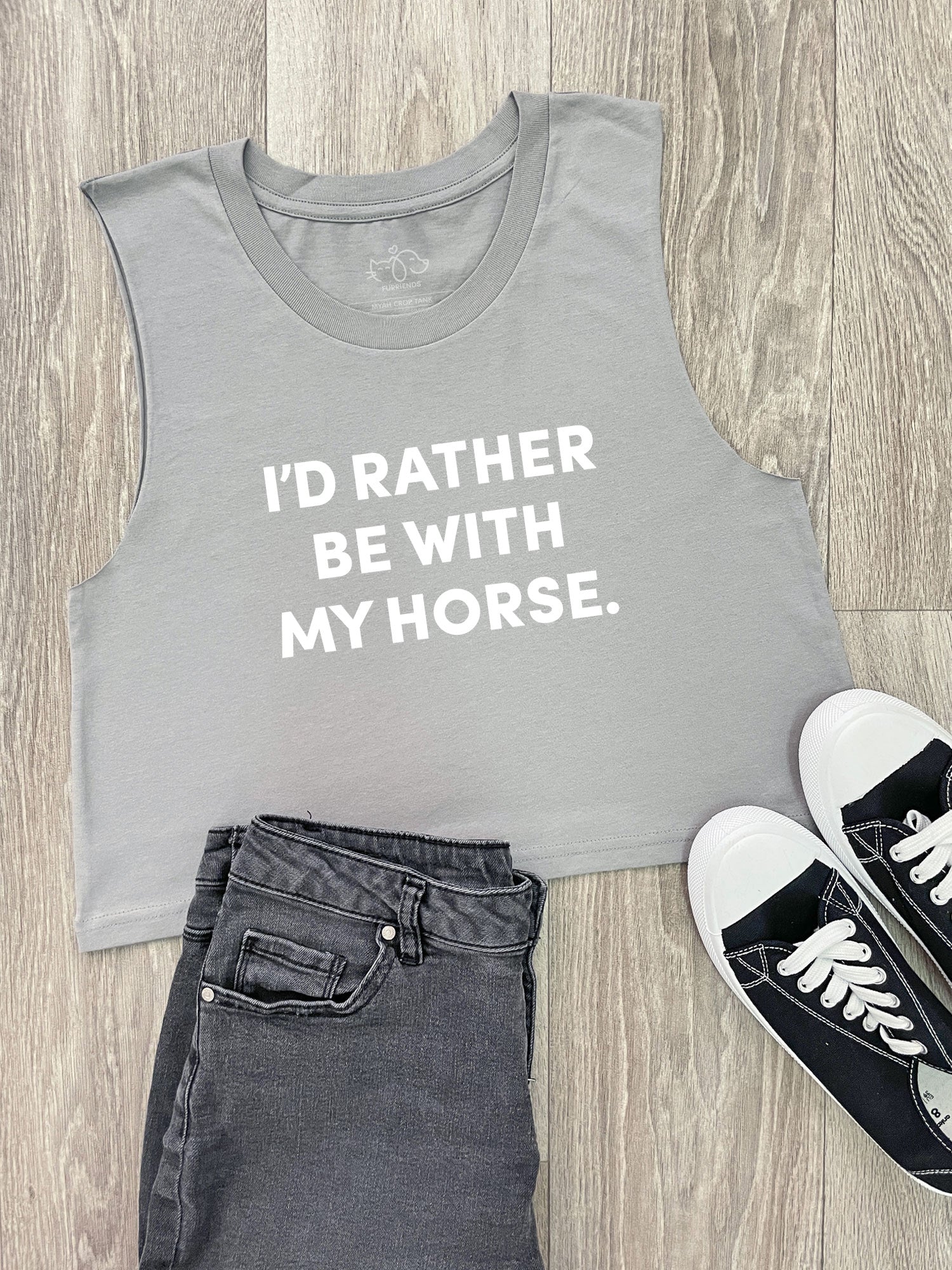 I'd Rather Be With My Horse. Myah Crop Tank