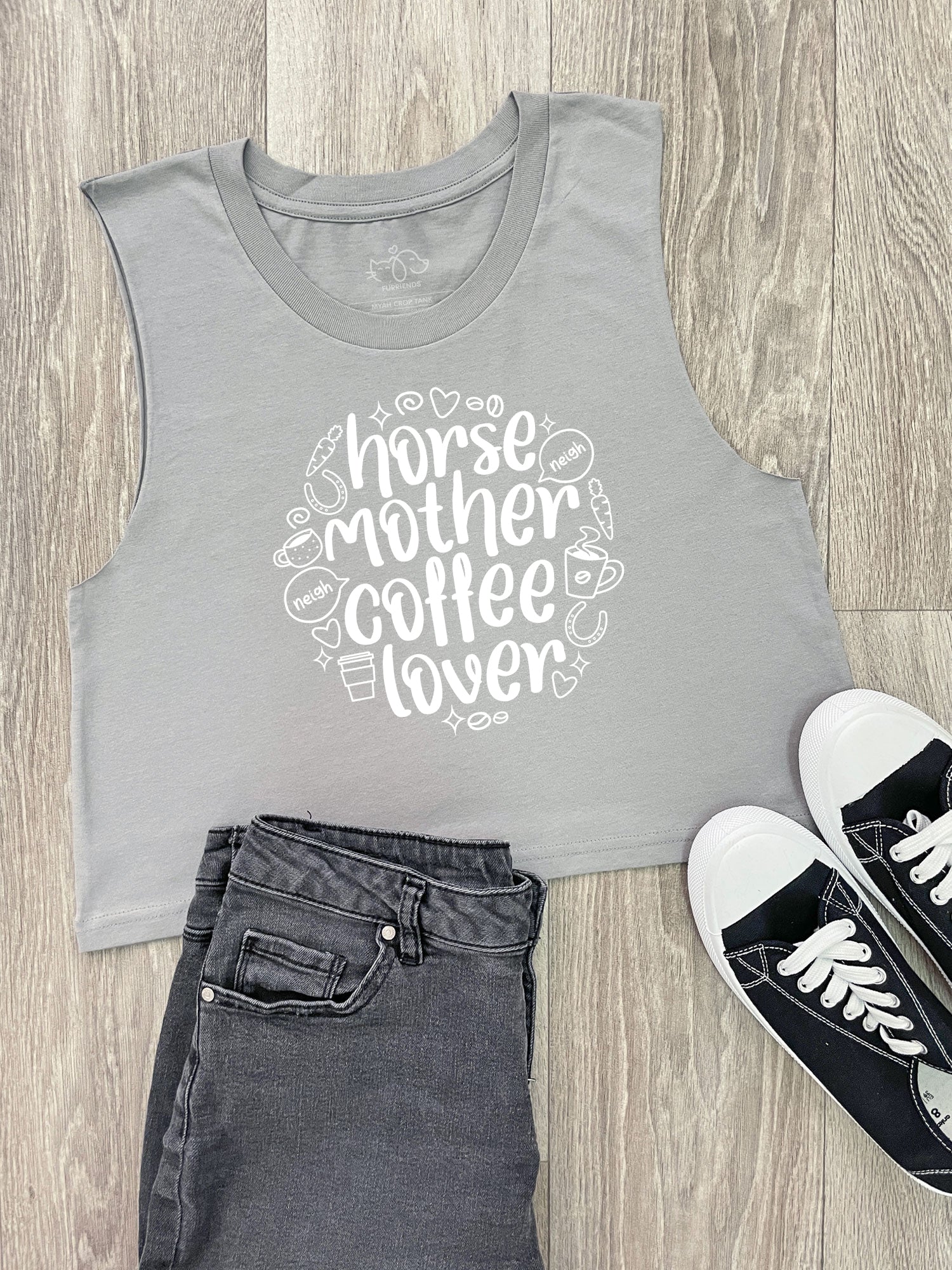 Horse Mother Coffee Lover Myah Crop Tank