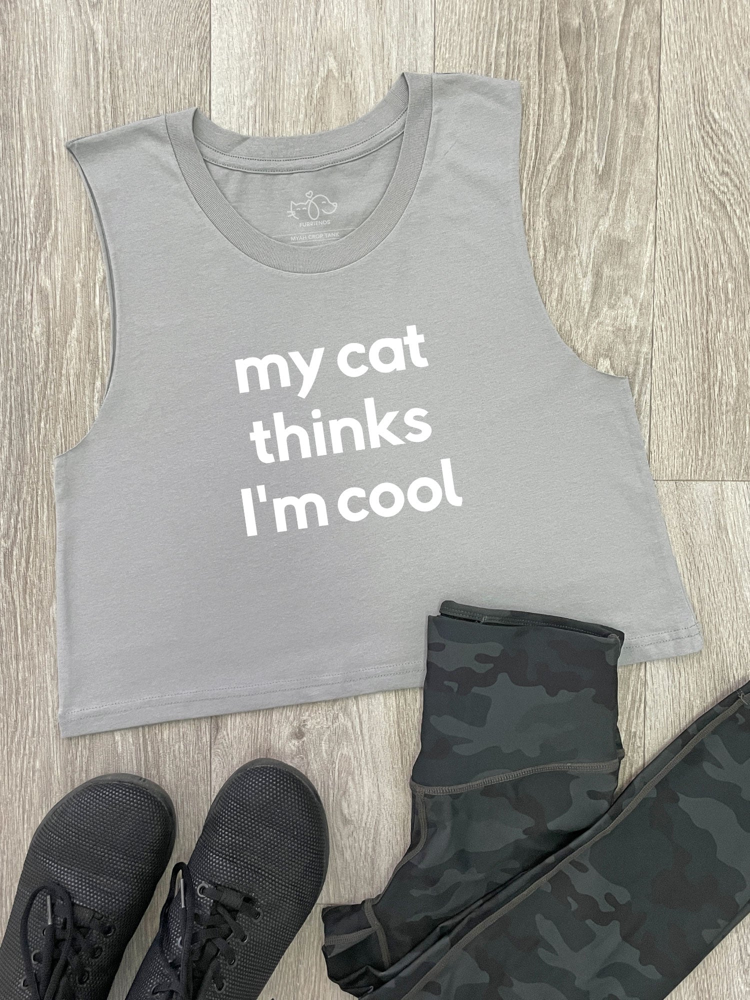 My Cat Thinks I'm Cool Myah Crop Tank