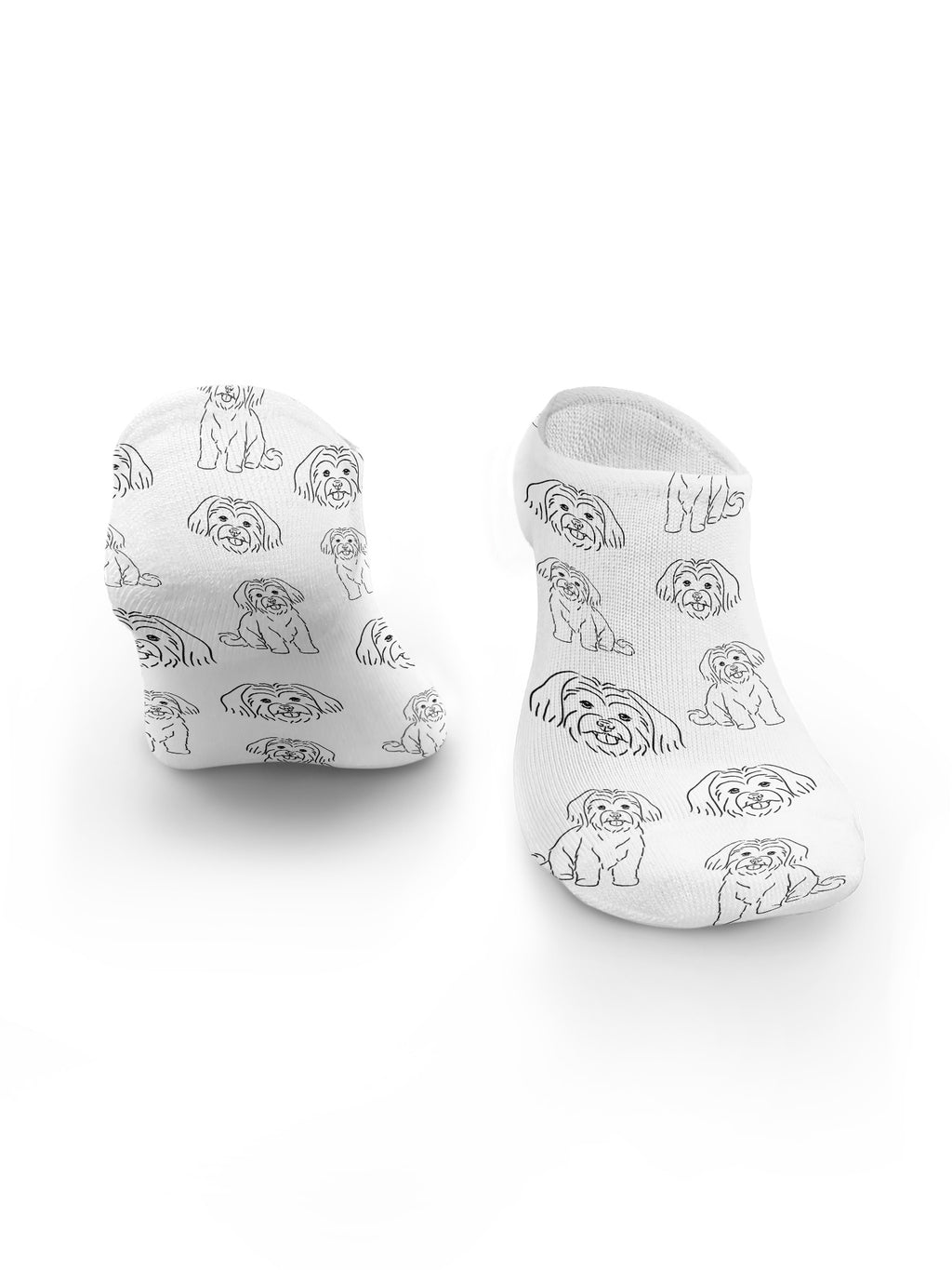 Maltese Terrier No Show Socks