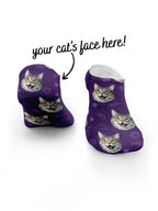 Custom Cat Face No-Show Socks