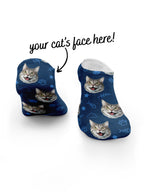 Custom Cat Face No-Show Socks
