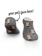 Custom Farm Animal Face No-Show Socks