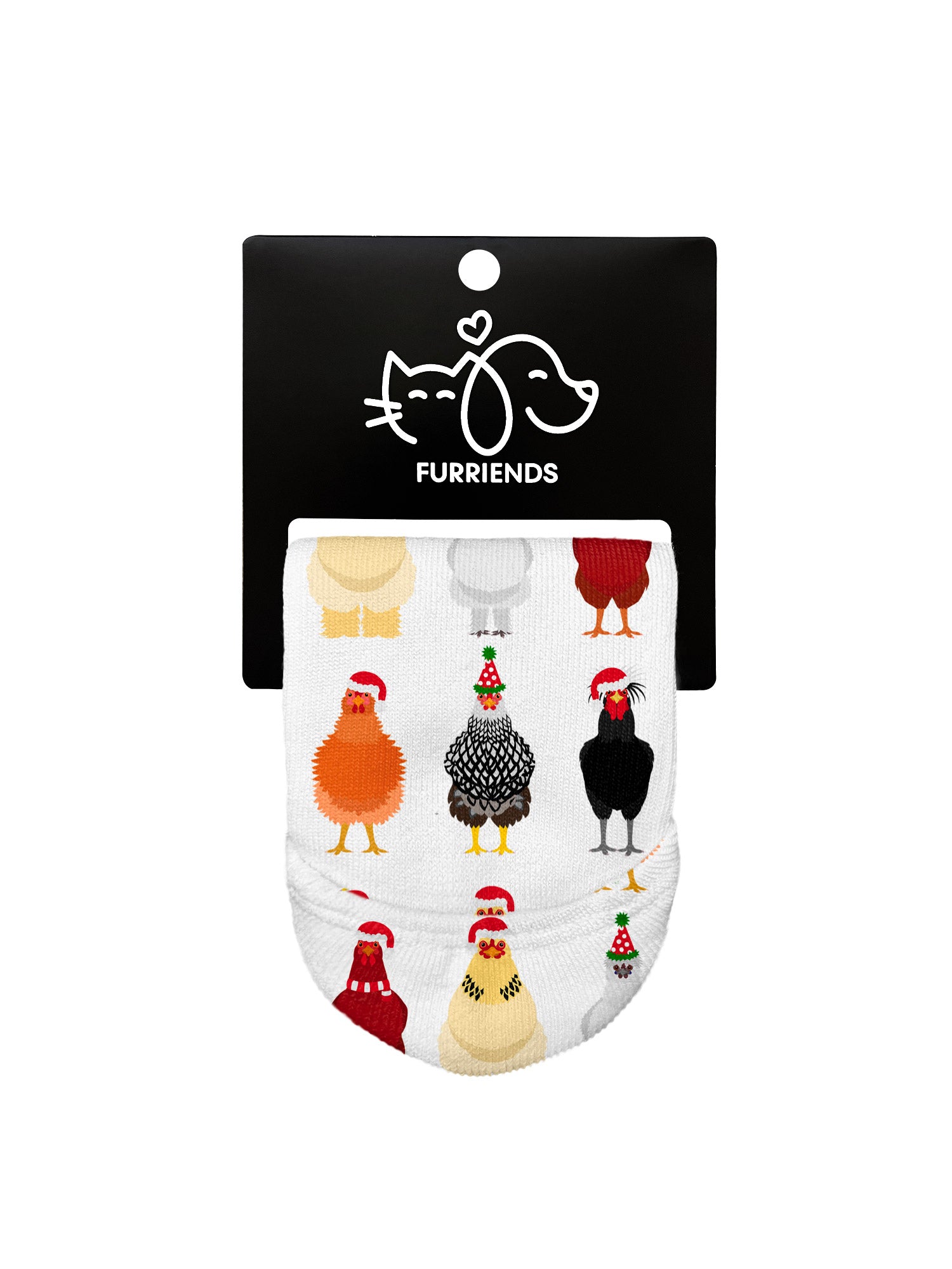 Merry Clucking Christmas No Show Socks