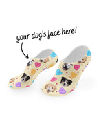 Custom Candy Hearts Pet Face No-Show Socks
