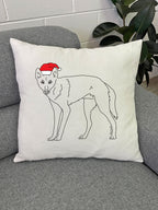Dingo Christmas Edition Linen Cushion Cover