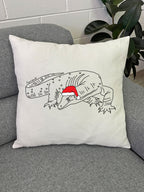 Lace Monitor Christmas Edition Linen Cushion Cover