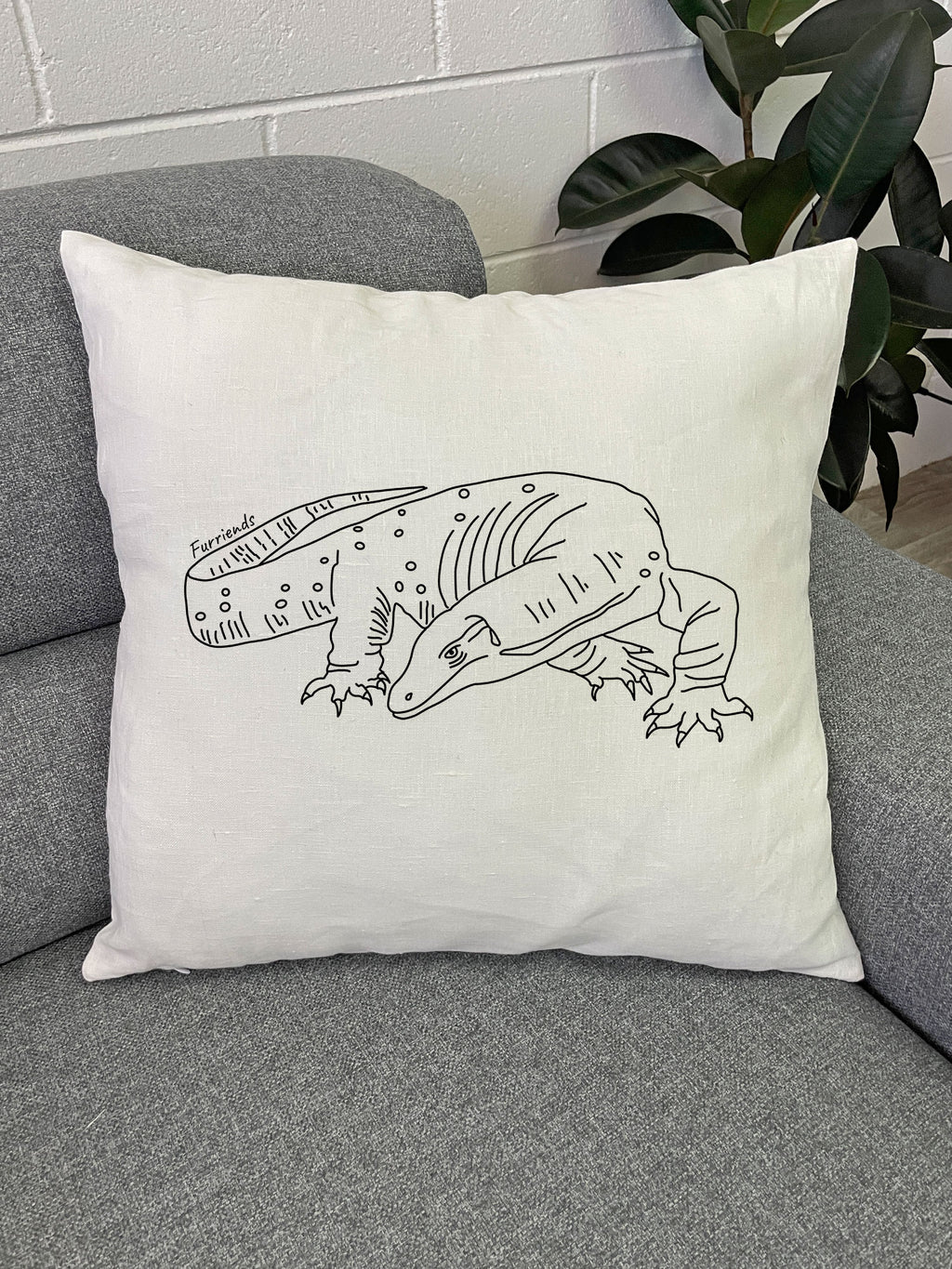 Lace Monitor Linen Cushion Cover