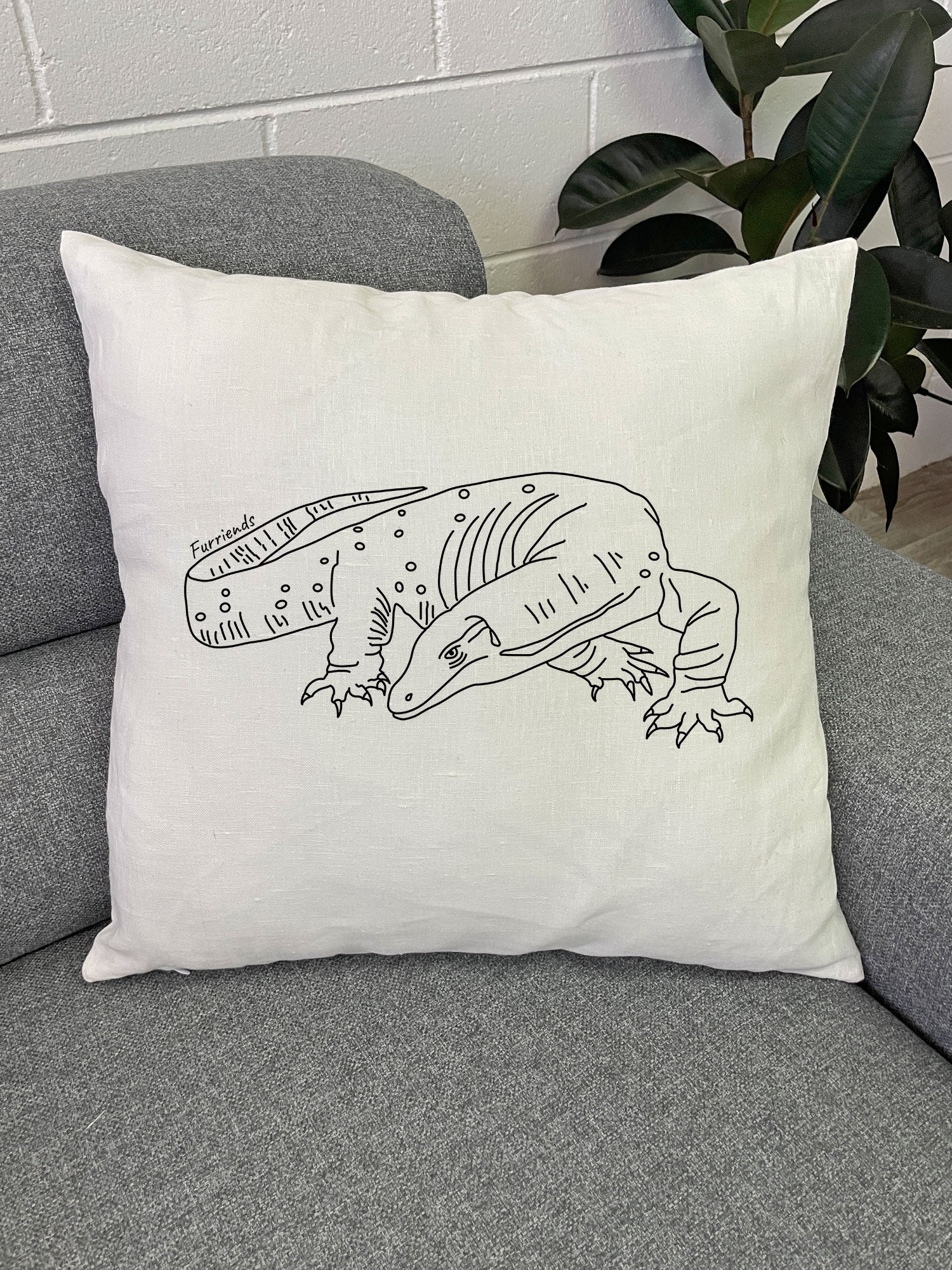 Lace Monitor Linen Cushion Cover