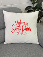 I Believe In Santa Paws Linen Cushion Cover