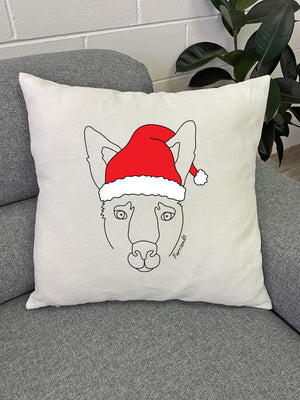 Kangaroo Christmas Edition Linen Cushion Cover