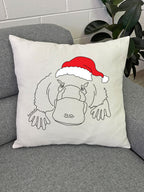 Platypus Christmas Edition Linen Cushion Cover