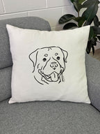 Rottweiler Linen Cushion Cover