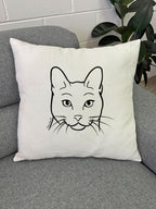 Russian Blue Linen Cushion Cover