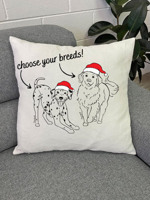 Christmas Edition Dual Breed Customisable Linen Cushion Cover