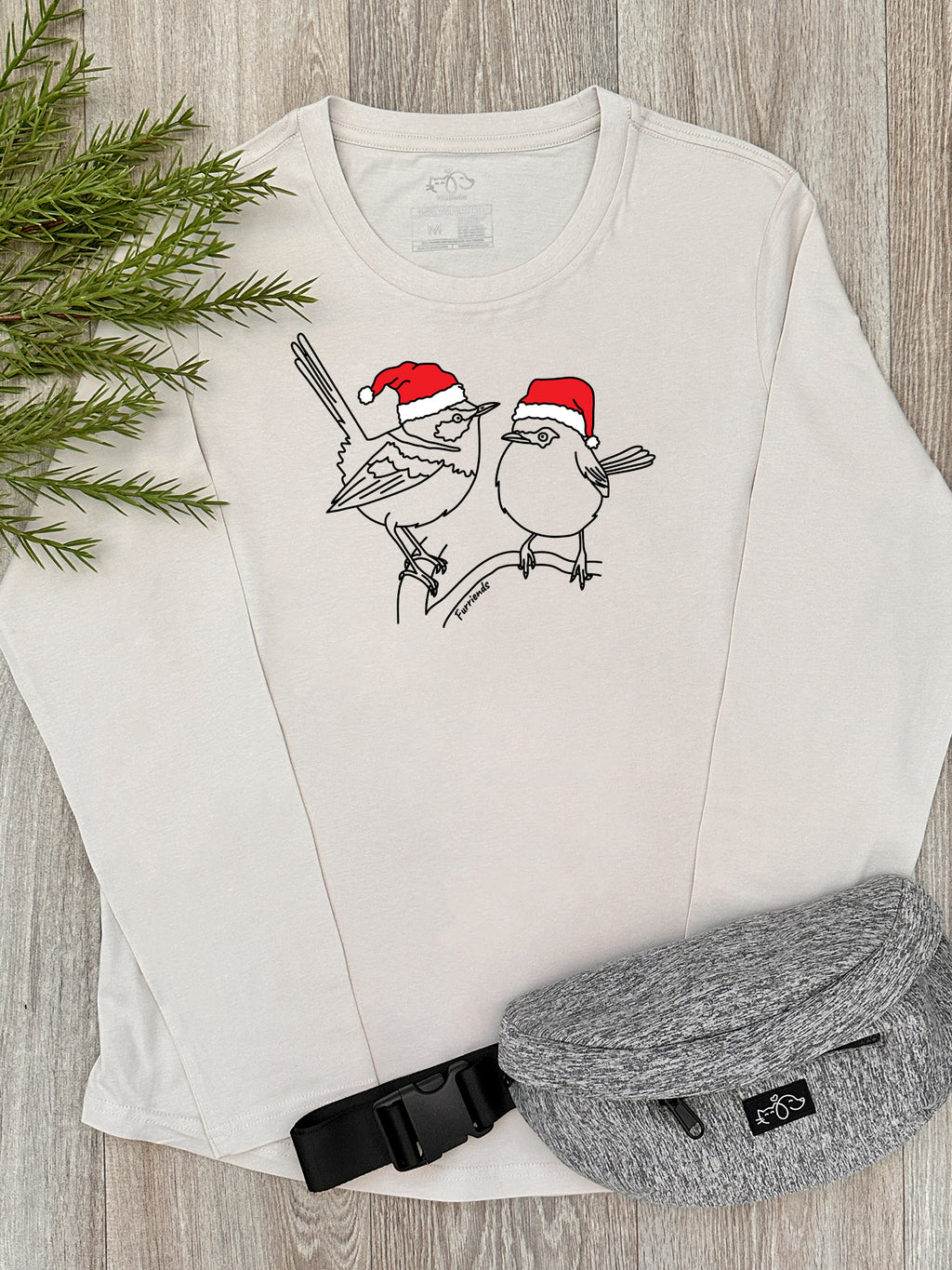 Superb Fairy Wren Christmas Edition Olivia Long Sleeve Tee
