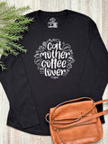 Cat Mother Coffee Lover Olivia Long Sleeve Tee