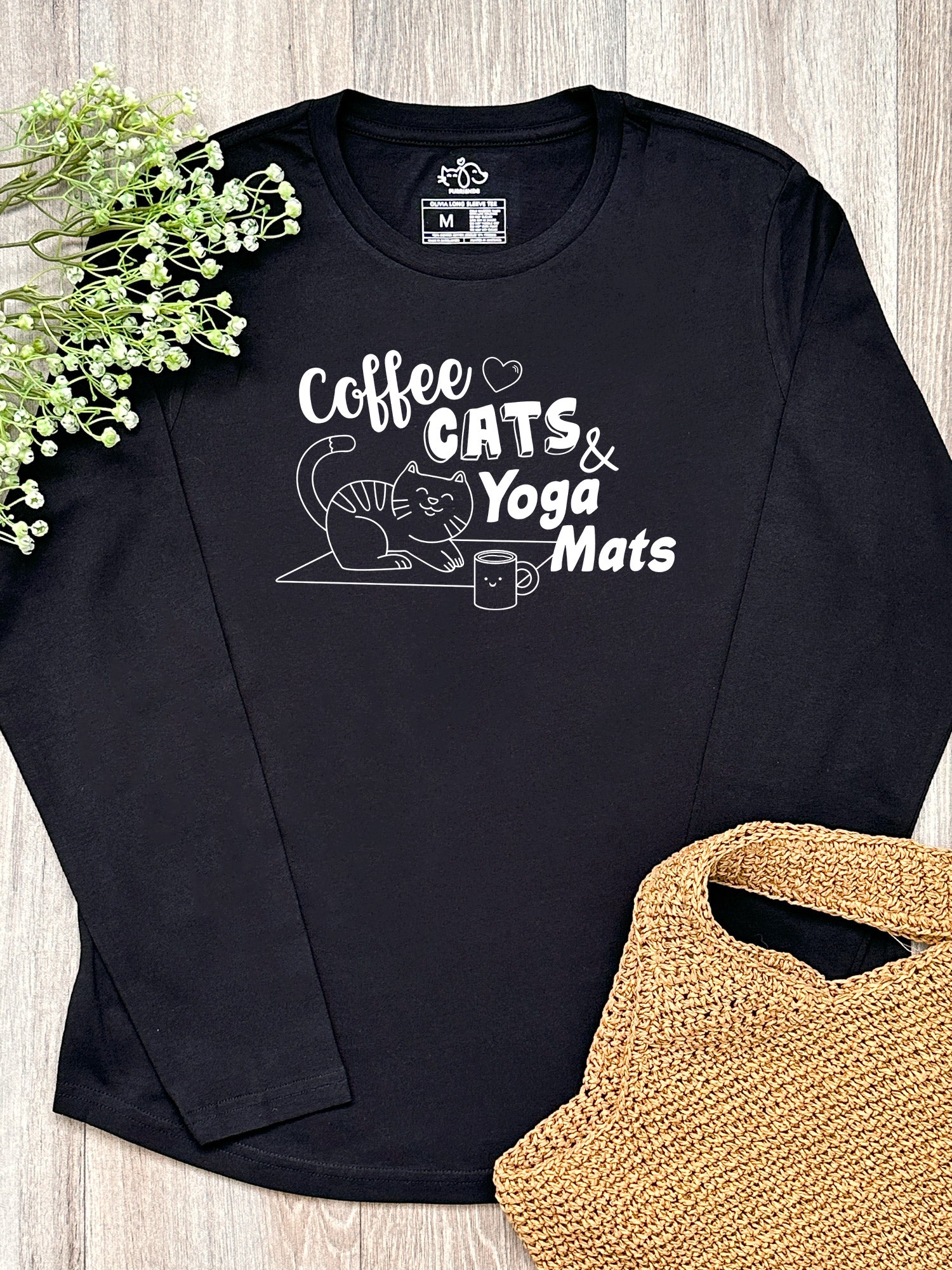 Coffee Cats & Yoga Mats Olivia Long Sleeve Tee