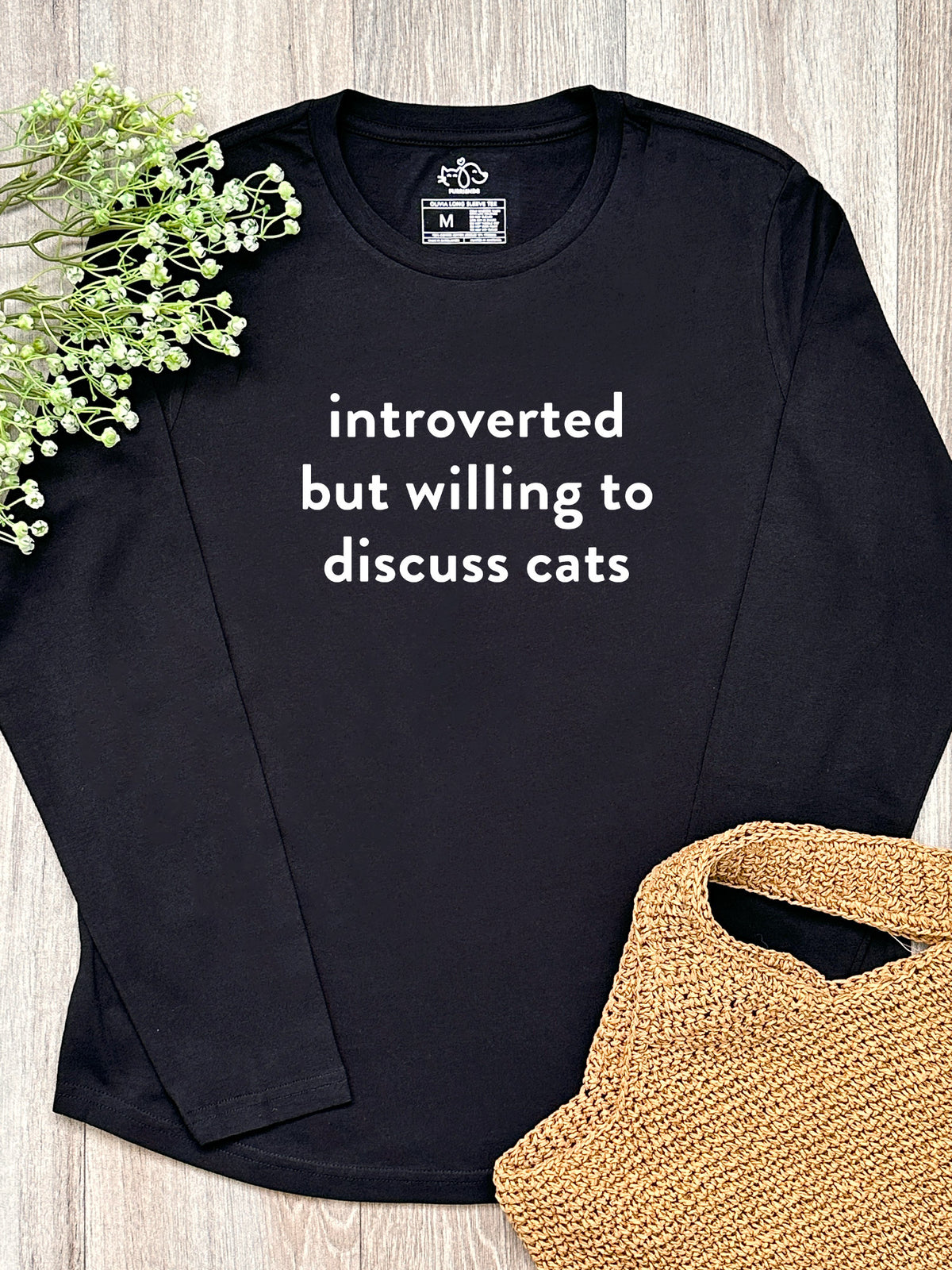 Introverted But Willing To Discuss Cats Olivia Long Sleeve Tee