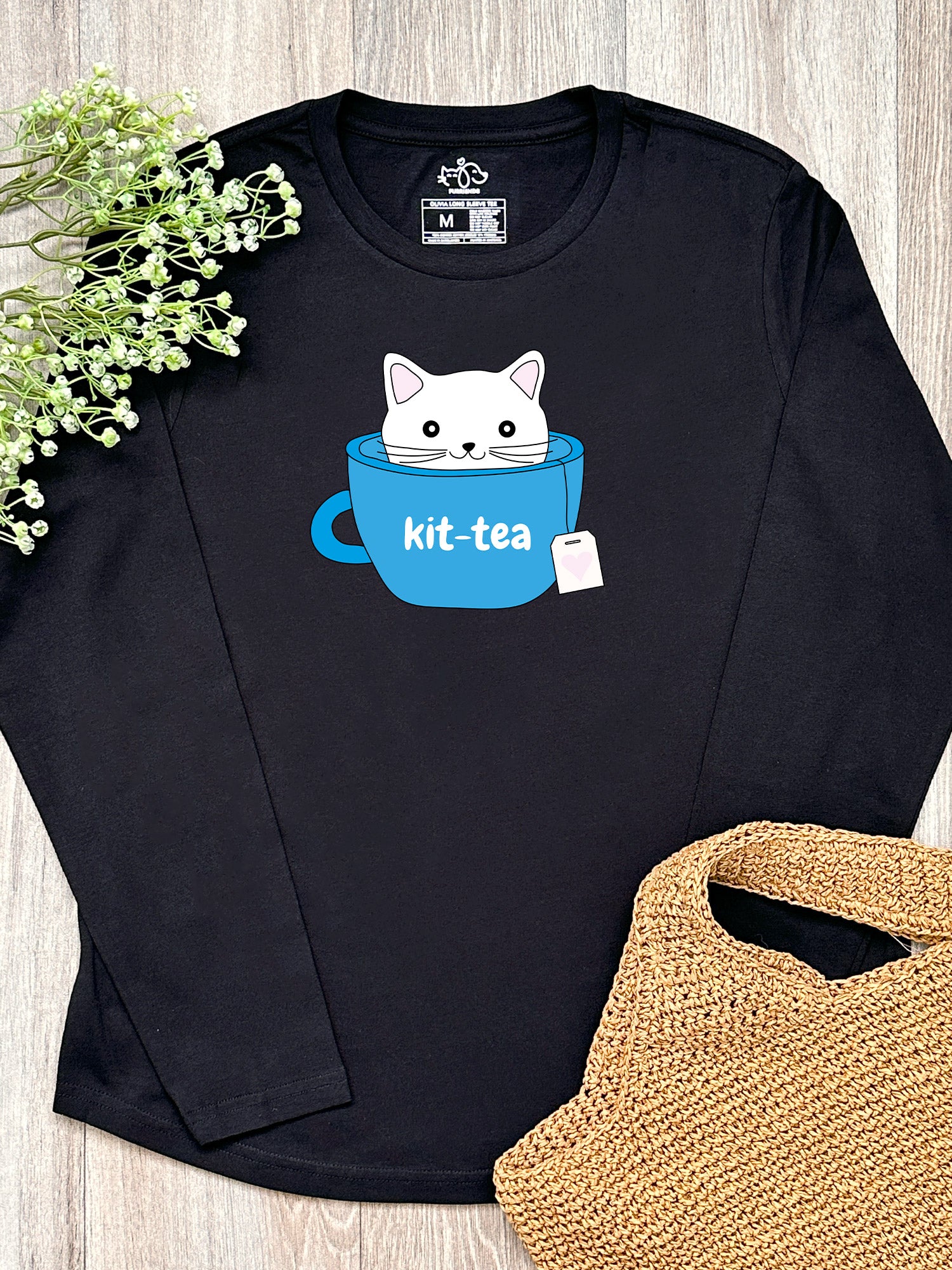 Kit-Tea Cat Olivia Long Sleeve Tee