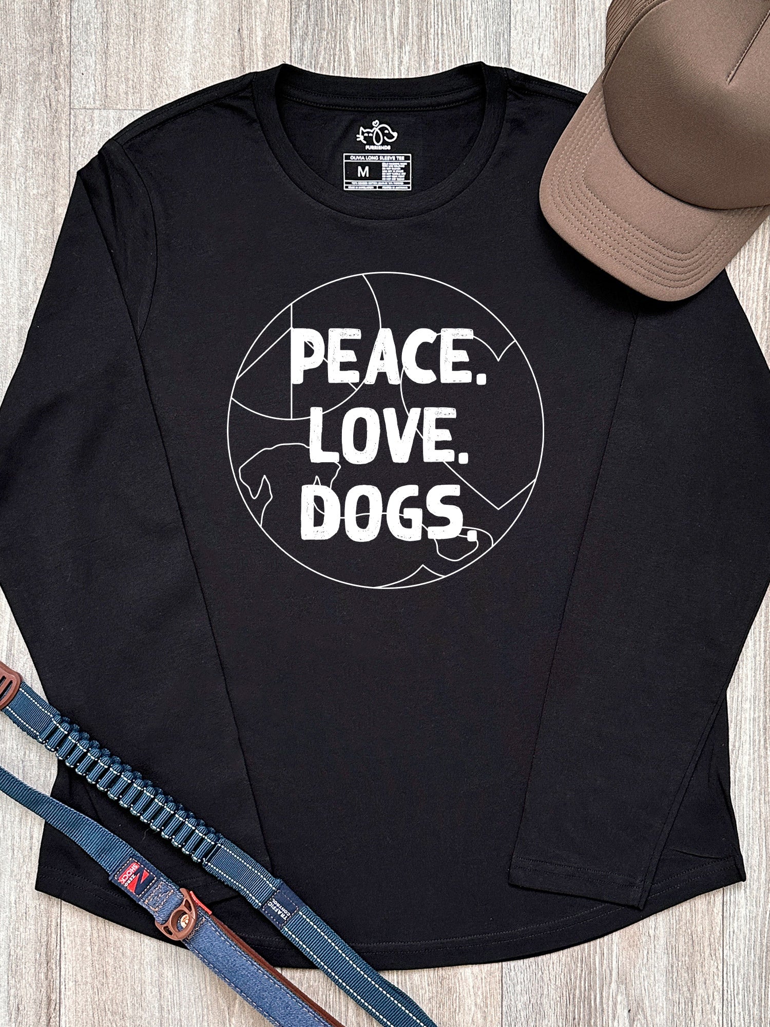 Peace. Love. Dogs. Olivia Long Sleeve Tee
