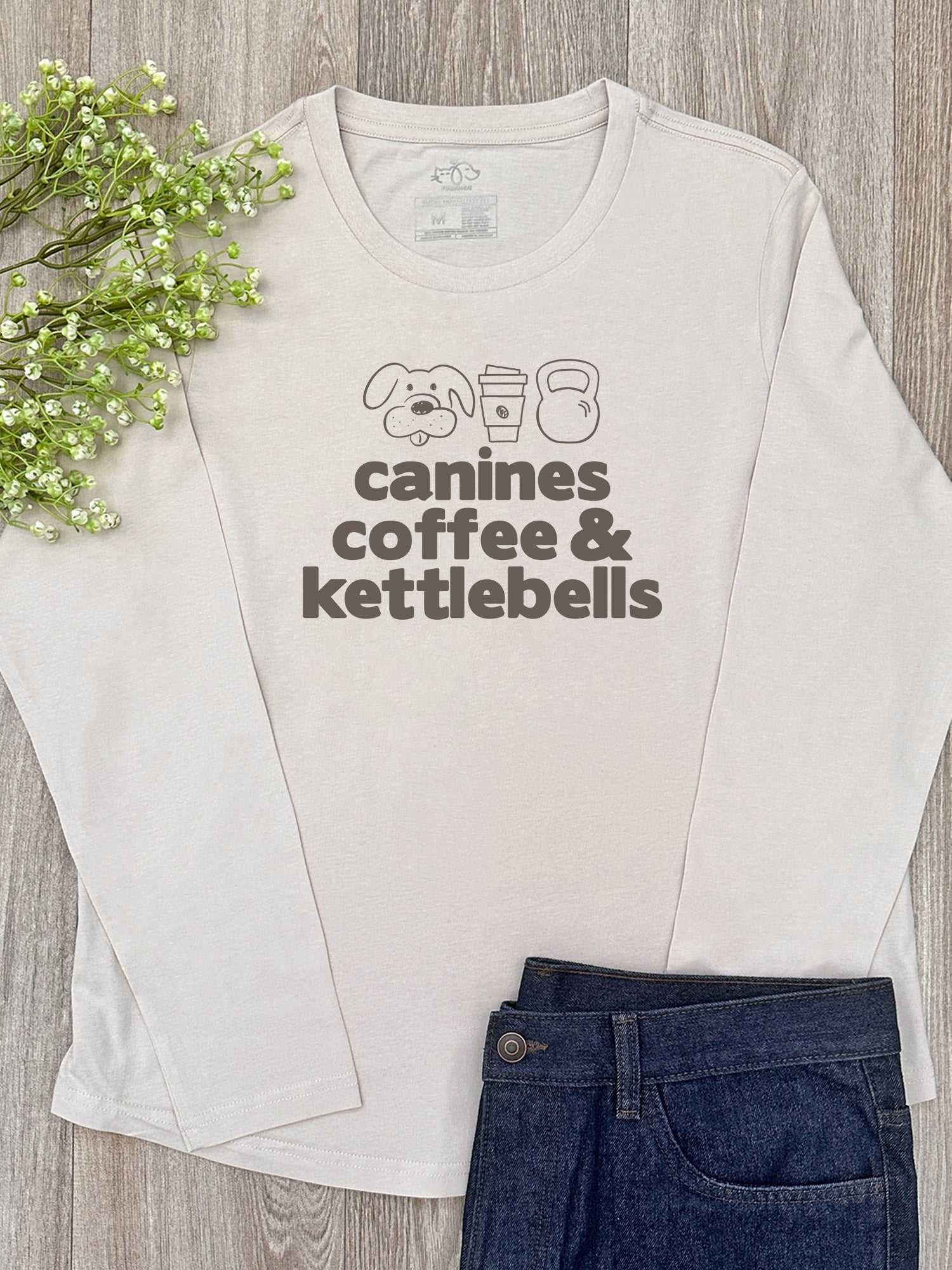 Canines, Coffee & Kettlebells Olivia Long Sleeve Tee