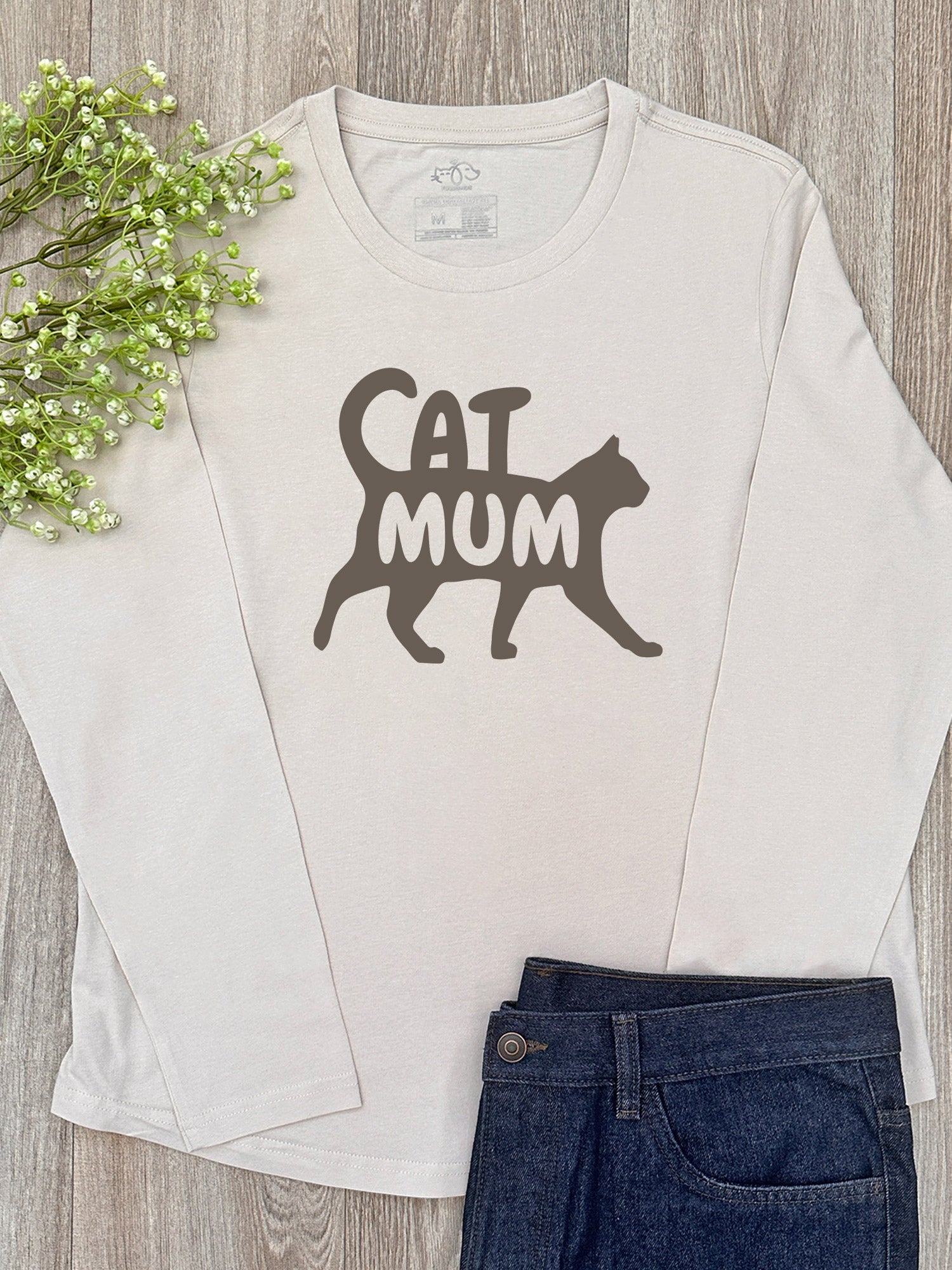 Cat Mum Silhouette Olivia Long Sleeve Tee