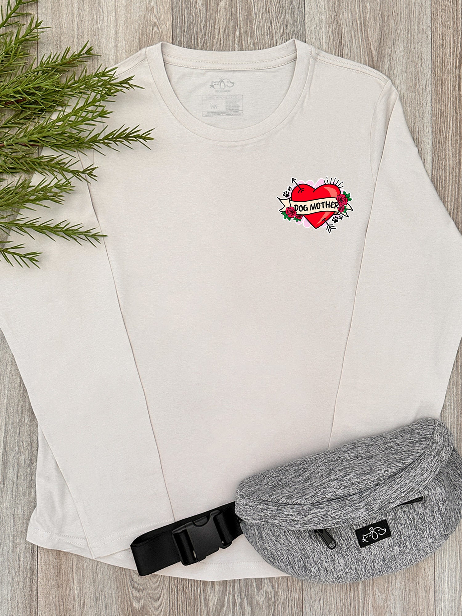 Dog Mother Heart Tattoo Olivia Long Sleeve Tee
