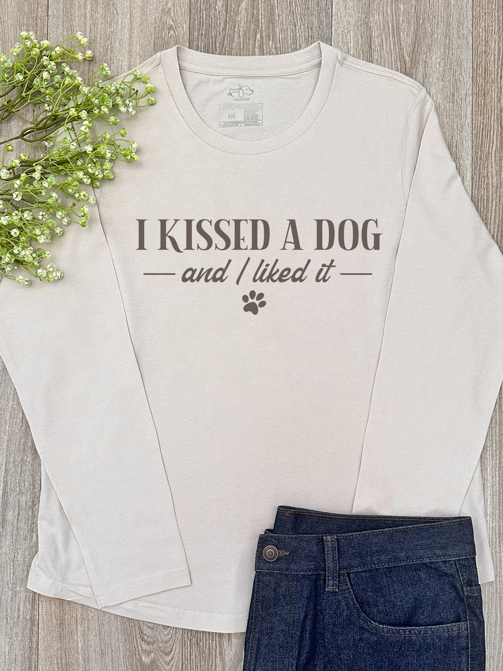 I Kissed A Dog Olivia Long Sleeve Tee