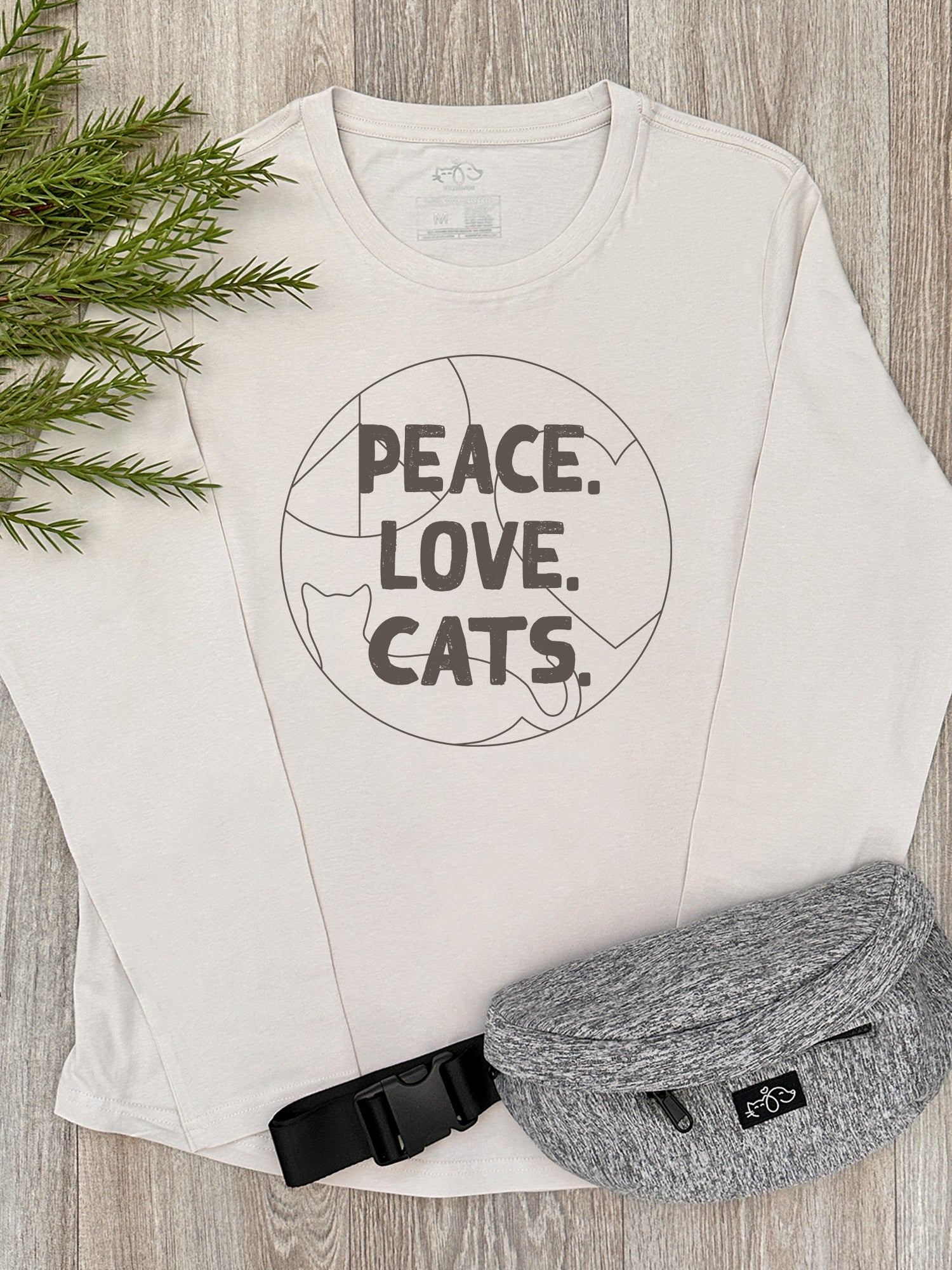 Peace. Love. Cats. Olivia Long Sleeve Tee