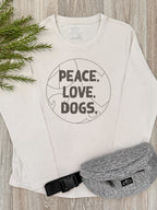 Peace. Love. Dogs. Olivia Long Sleeve Tee