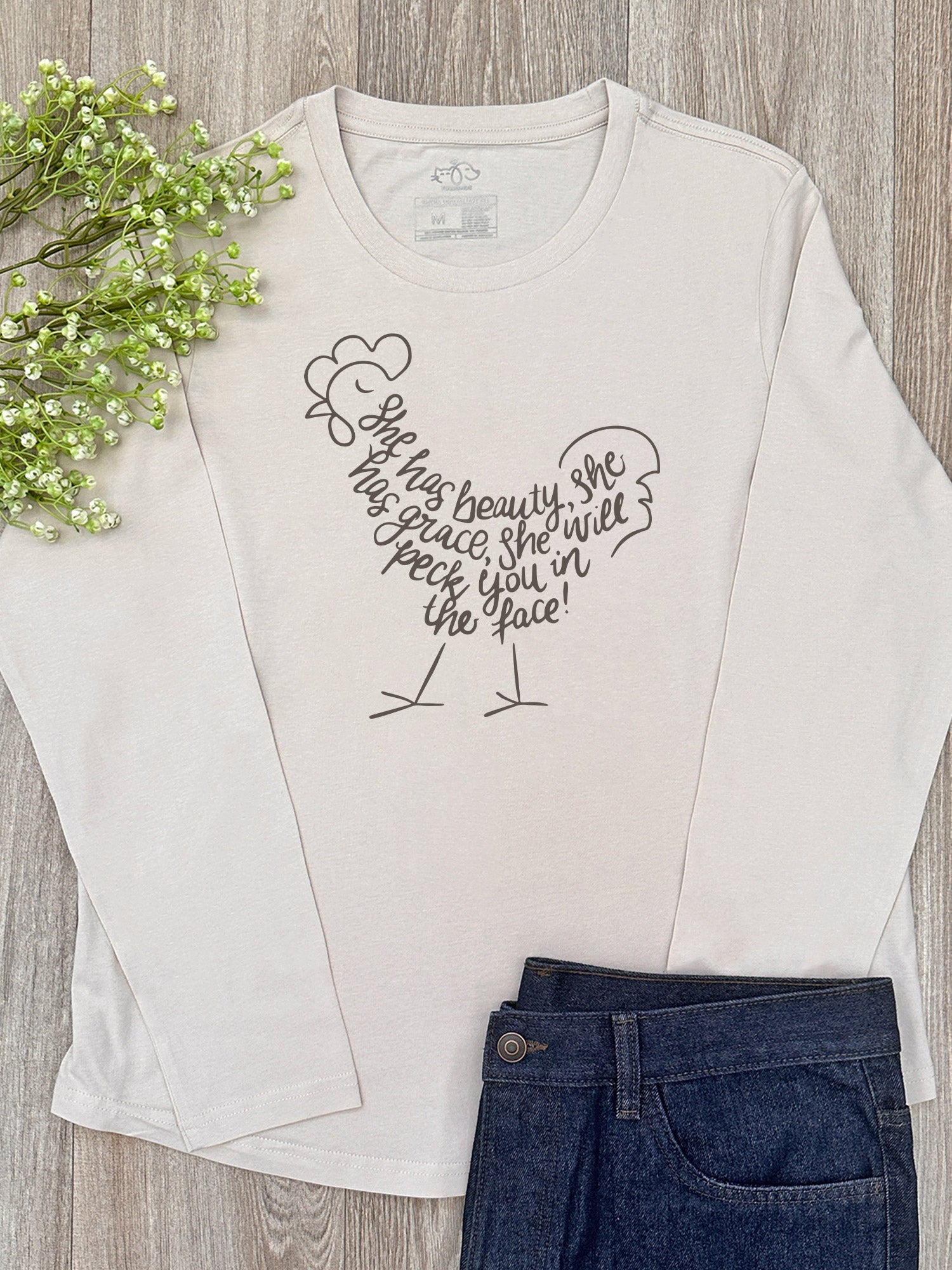 Peck You In The Face Olivia Long Sleeve Tee