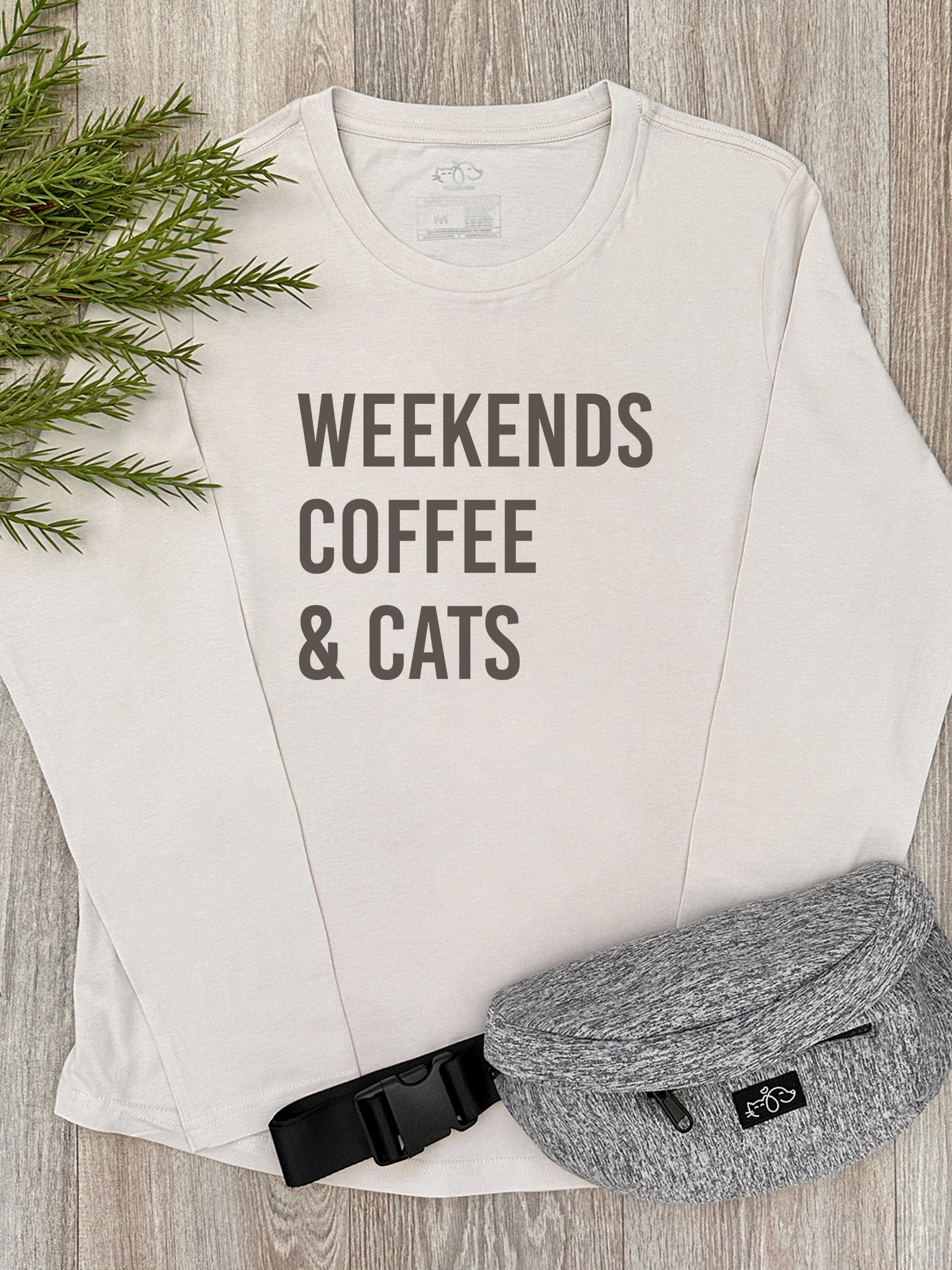 Weekends Coffee & Cats Olivia Long Sleeve Tee
