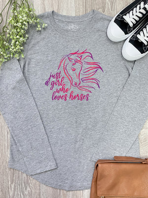 Just A Girl Who Loves Horses Olivia Long Sleeve Tee