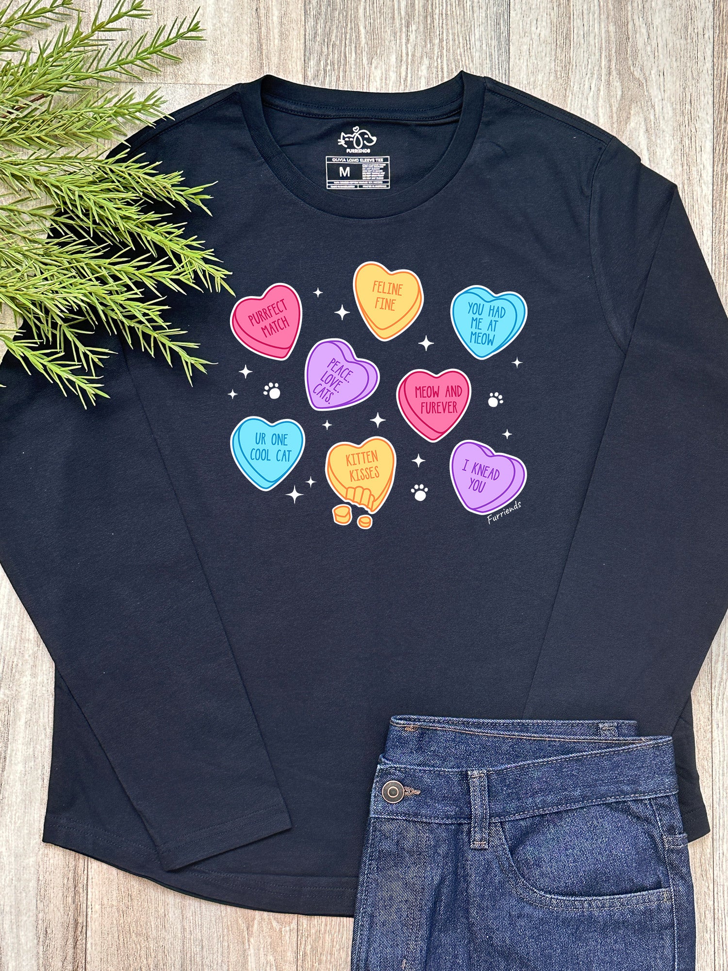 Candy Hearts - Cat Olivia Long Sleeve Tee