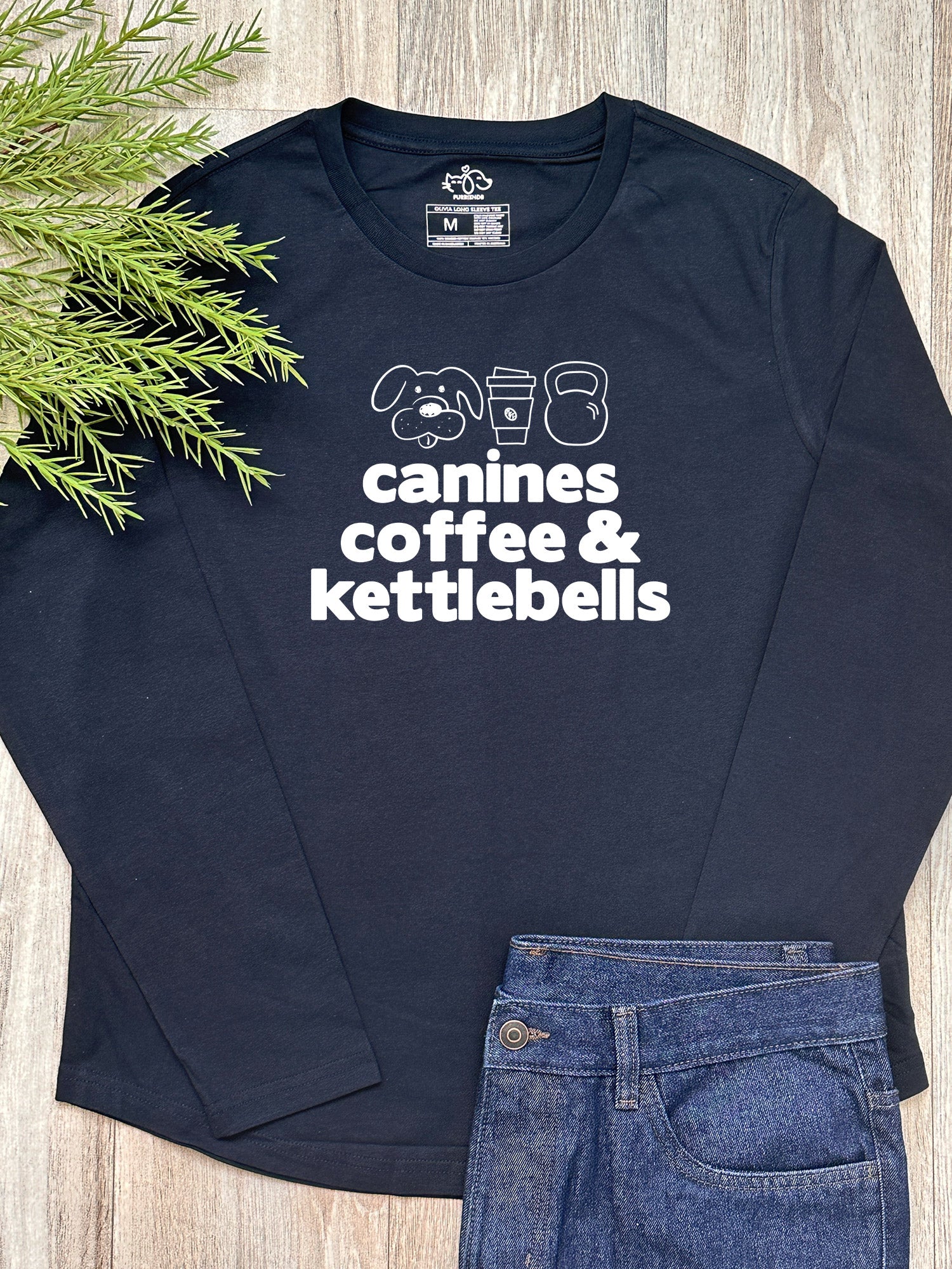 Canines, Coffee & Kettlebells Olivia Long Sleeve Tee