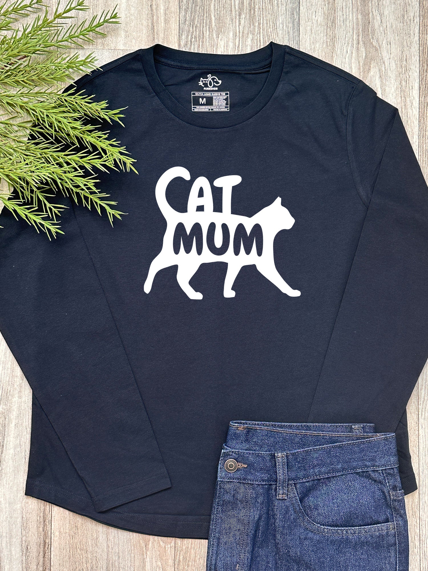Cat Mum Silhouette Olivia Long Sleeve Tee