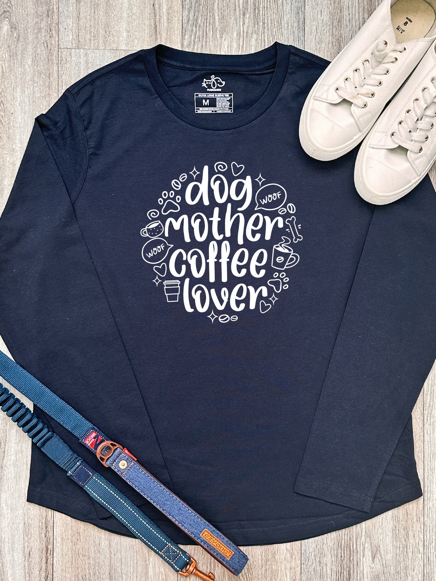 Dog Mother Coffee Lover Olivia Long Sleeve Tee
