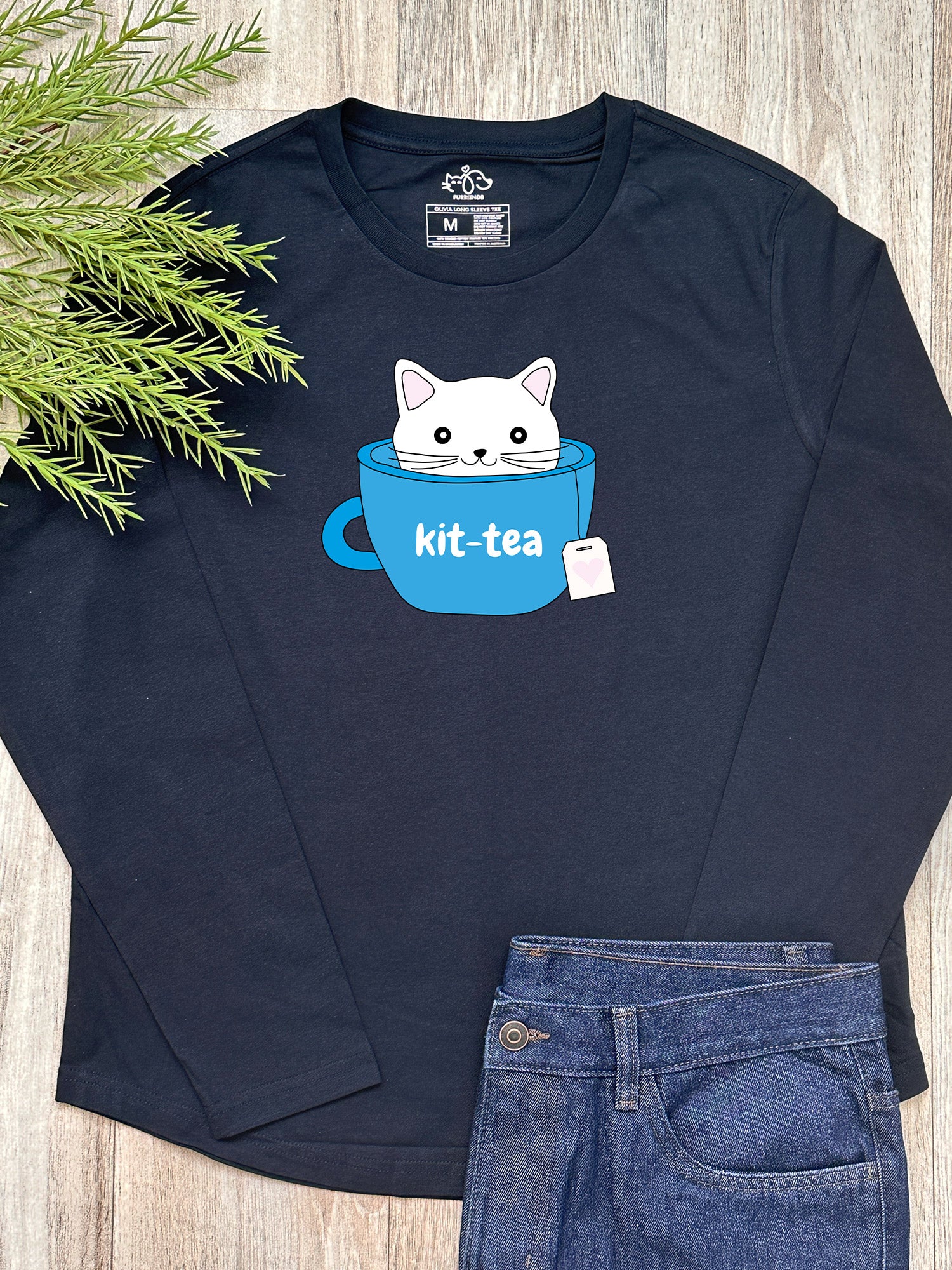 Kit-Tea Cat Olivia Long Sleeve Tee
