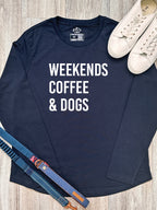 Weekends Coffee & Dogs Olivia Long Sleeve Tee