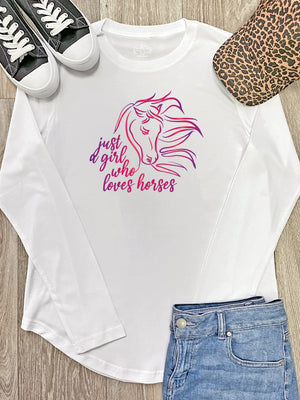 Just A Girl Who Loves Horses Olivia Long Sleeve Tee