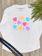 Candy Hearts - Dog Olivia Long Sleeve Tee