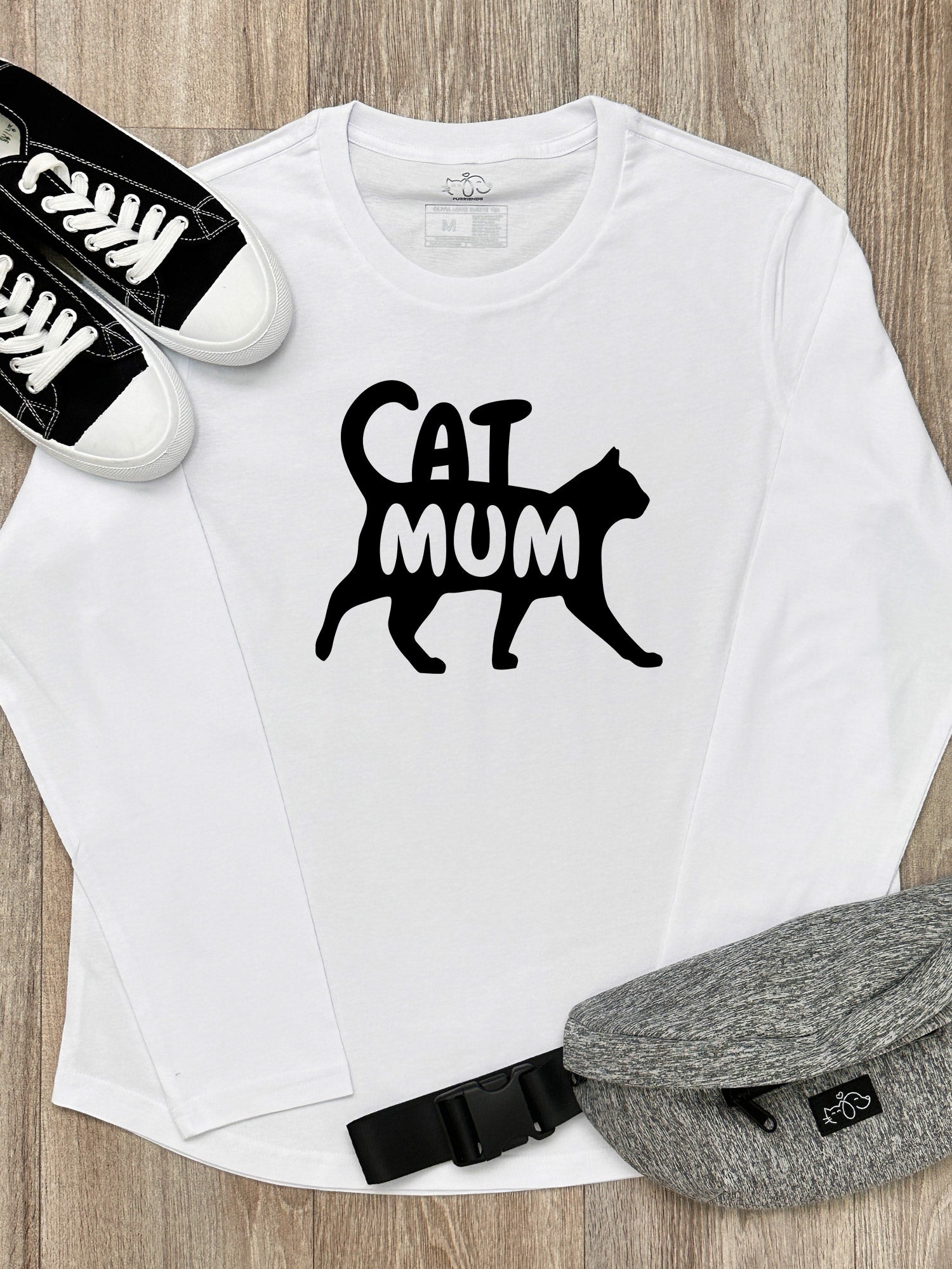 Cat Mum Silhouette Olivia Long Sleeve Tee