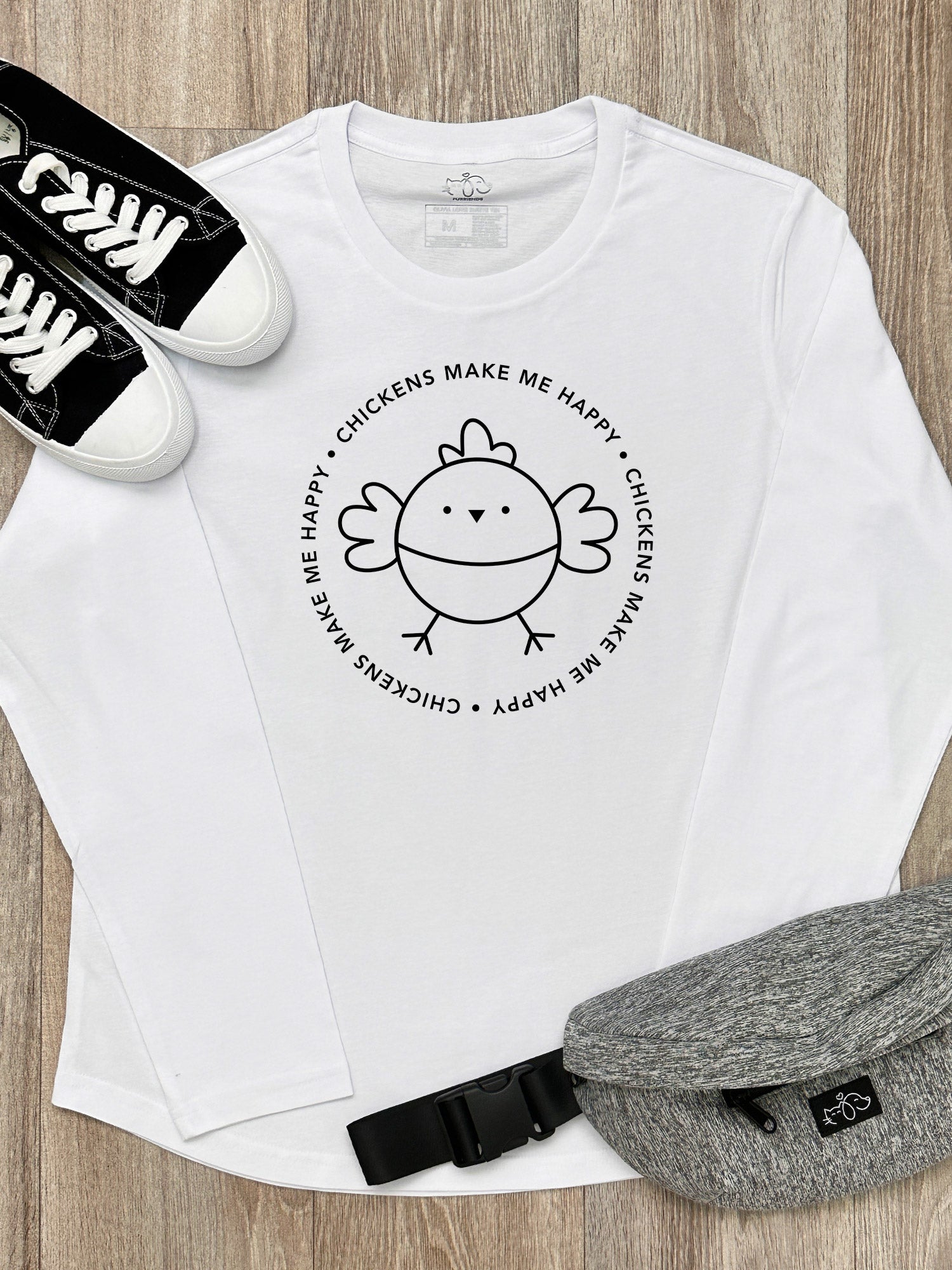 Chickens Make Me Happy Olivia Long Sleeve Tee