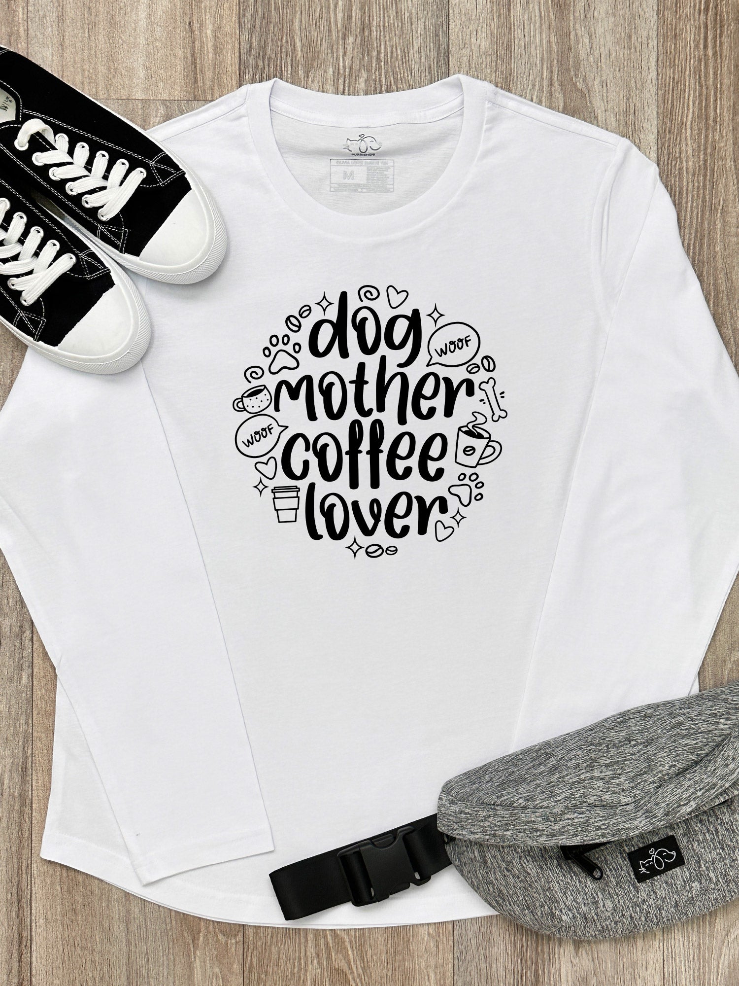 Dog Mother Coffee Lover Olivia Long Sleeve Tee
