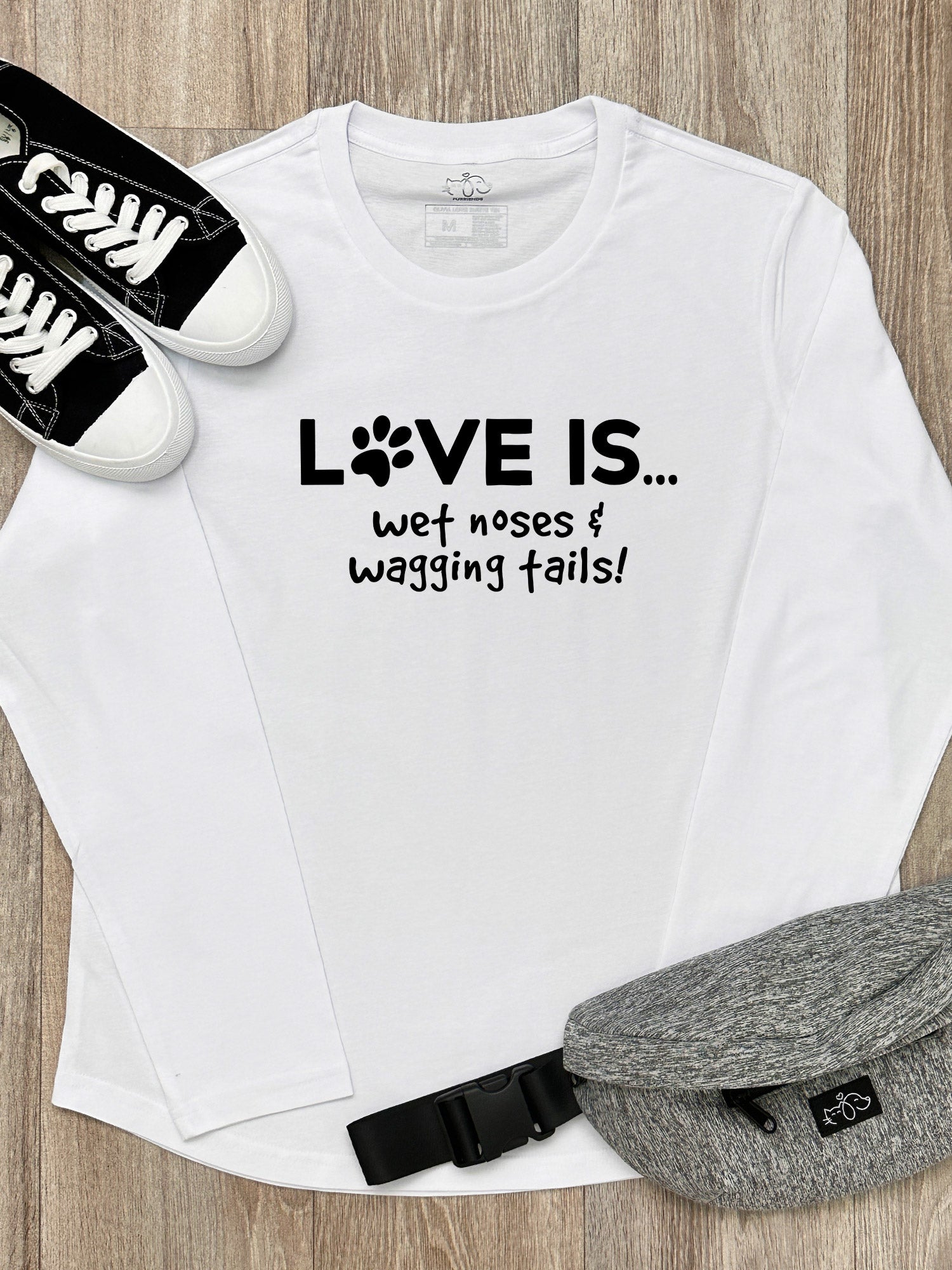 Love Is... Wet Noses & Wagging Tails! Olivia Long Sleeve Tee