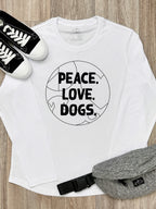 Peace. Love. Dogs. Olivia Long Sleeve Tee