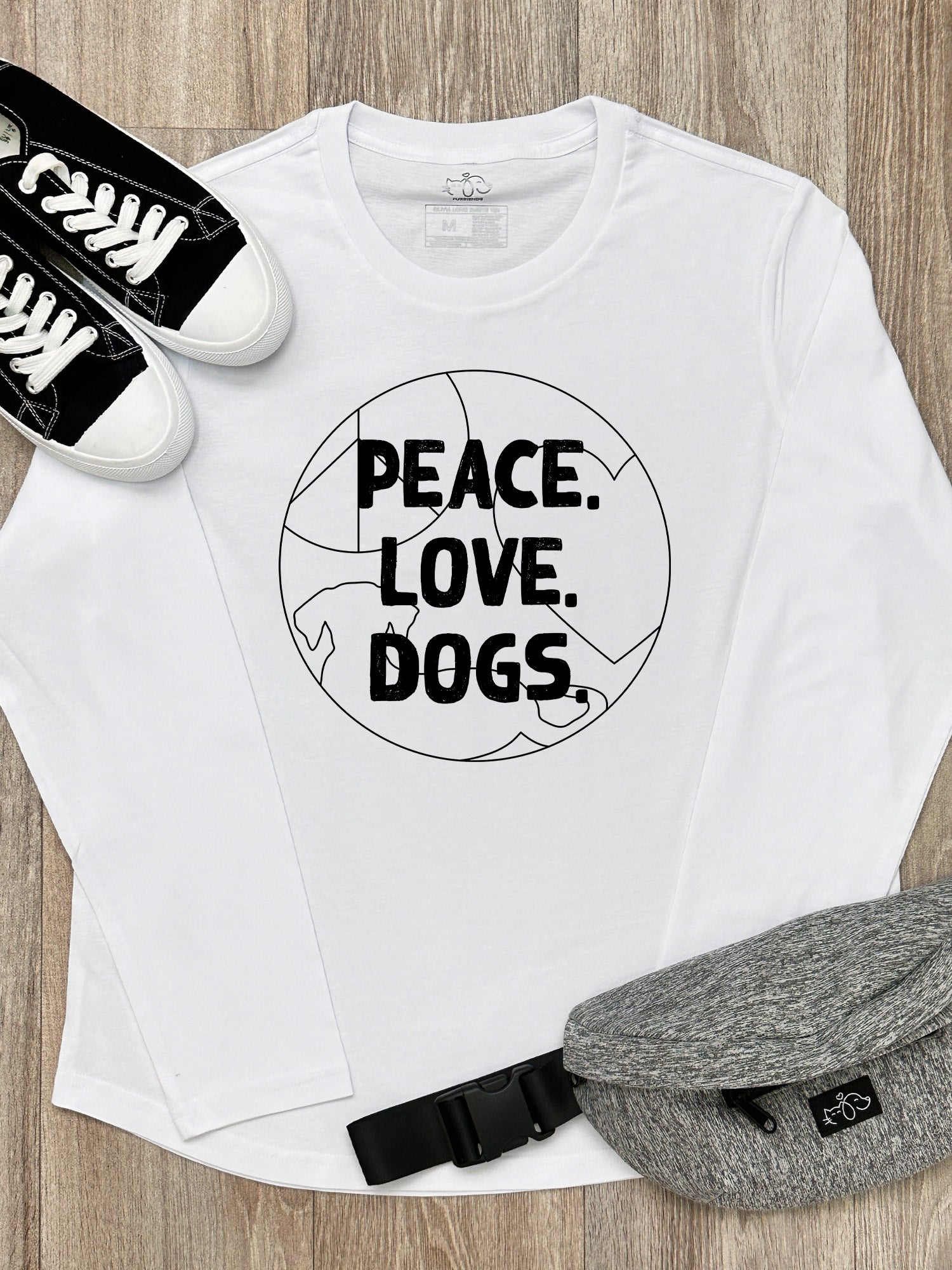 Peace. Love. Dogs. Olivia Long Sleeve Tee