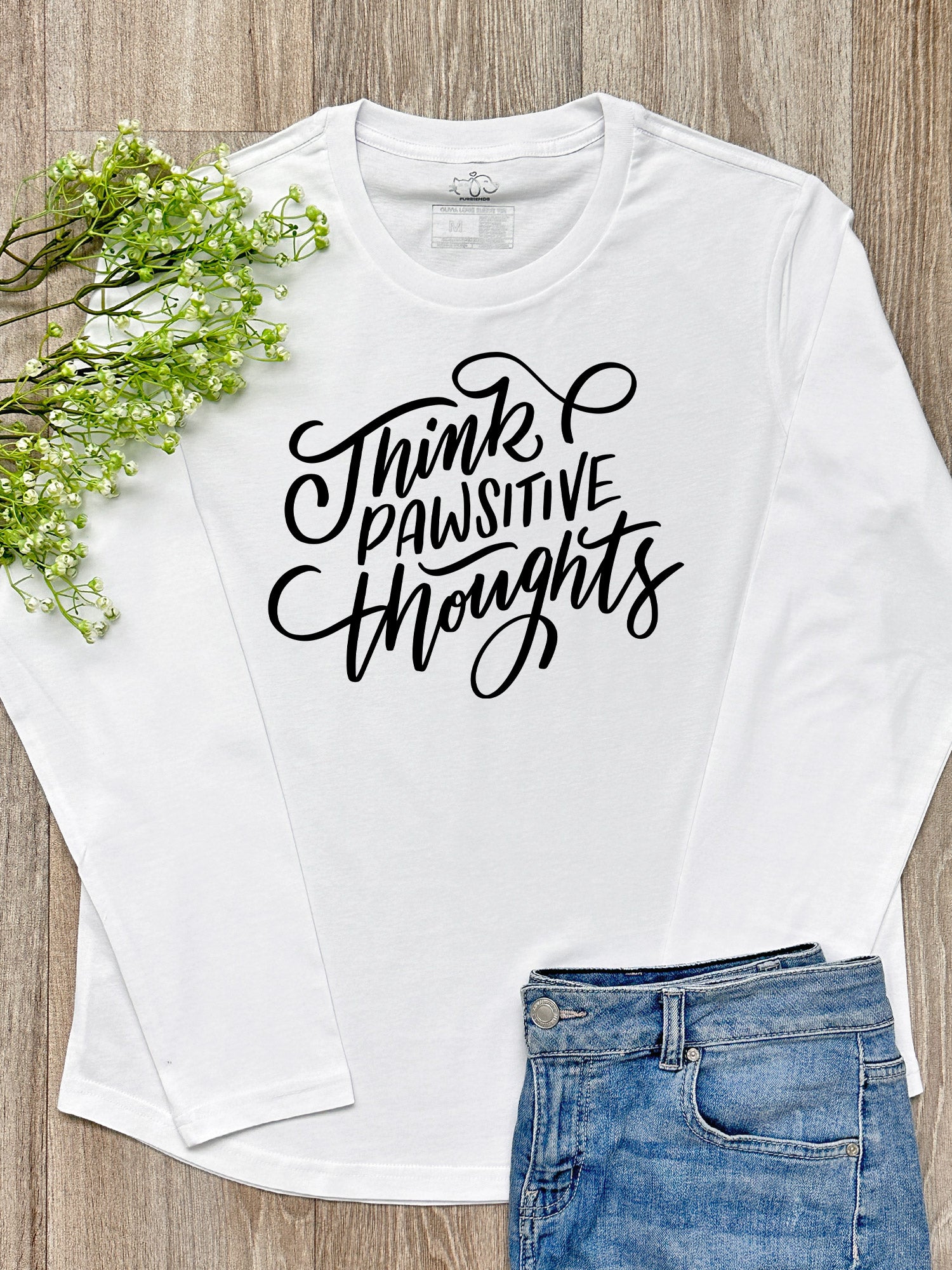 Think Pawsitive Thoughts Olivia Long Sleeve Tee