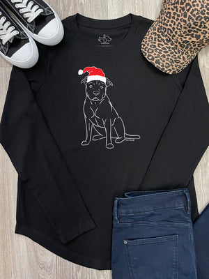 American Staffordshire Terrier Christmas Edition Olivia Long Sleeve Tee
